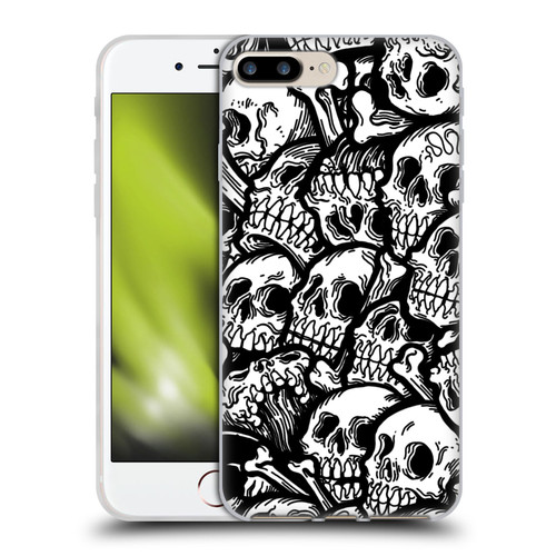 Matt Bailey Skull All Over Soft Gel Case for Apple iPhone 7 Plus / iPhone 8 Plus