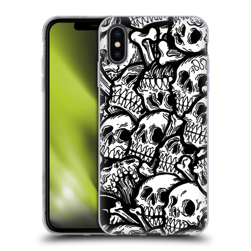 Matt Bailey Skull All Over Soft Gel Case for Apple iPhone XS Max