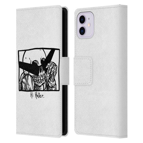 Matt Bailey Skull Hi Hater Leather Book Wallet Case Cover For Apple iPhone 11