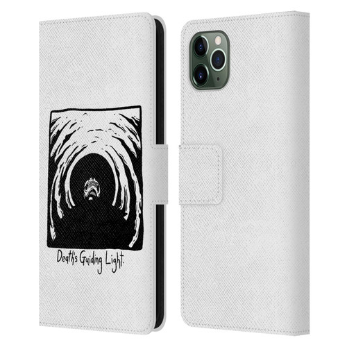 Matt Bailey Skull Deaths Guiding Light Leather Book Wallet Case Cover For Apple iPhone 11 Pro Max