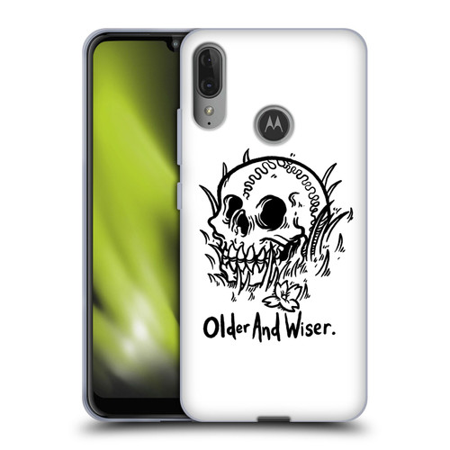 Matt Bailey Skull Older And Wiser Soft Gel Case for Motorola Moto E6 Plus