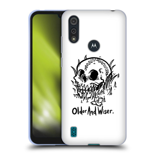 Matt Bailey Skull Older And Wiser Soft Gel Case for Motorola Moto E6s (2020)