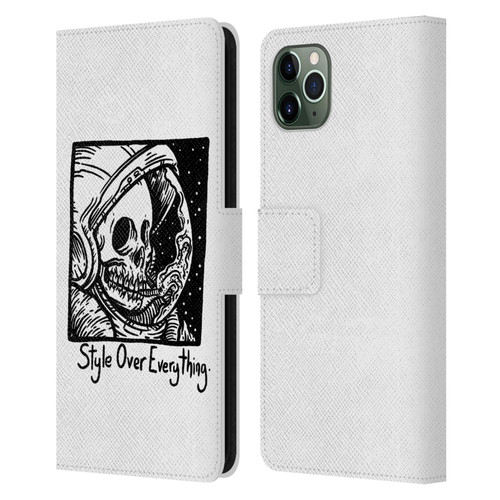 Matt Bailey Skull Style Over Everything Leather Book Wallet Case Cover For Apple iPhone 11 Pro Max