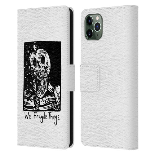Matt Bailey Skull We Fragile Things Leather Book Wallet Case Cover For Apple iPhone 11 Pro Max