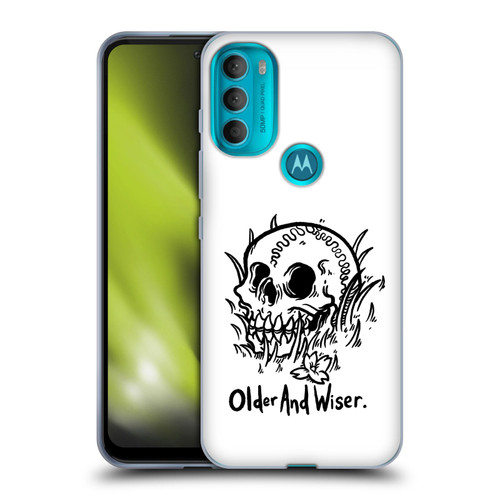 Matt Bailey Skull Older And Wiser Soft Gel Case for Motorola Moto G71 5G