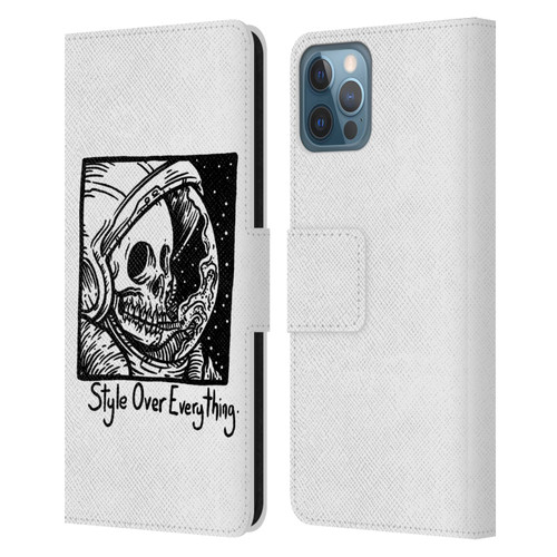 Matt Bailey Skull Style Over Everything Leather Book Wallet Case Cover For Apple iPhone 12 / iPhone 12 Pro