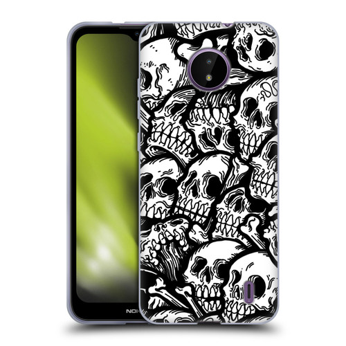 Matt Bailey Skull All Over Soft Gel Case for Nokia C10 / C20