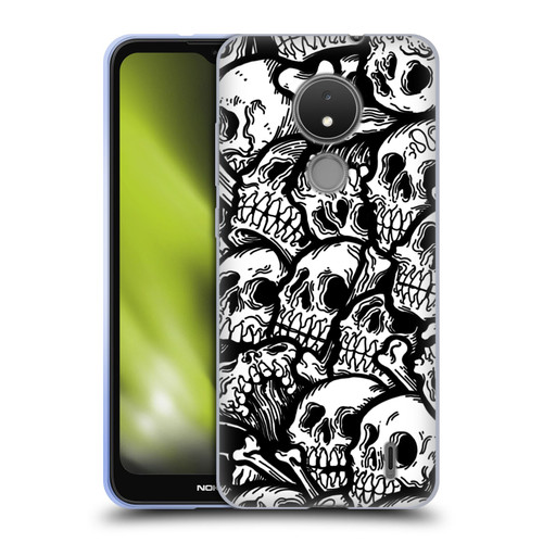 Matt Bailey Skull All Over Soft Gel Case for Nokia C21