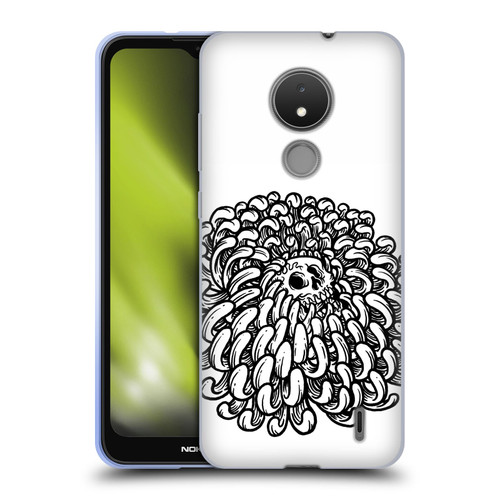 Matt Bailey Skull Flower Soft Gel Case for Nokia C21