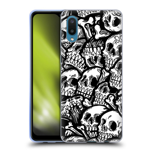 Matt Bailey Skull All Over Soft Gel Case for Samsung Galaxy A02/M02 (2021)