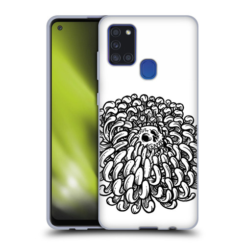 Matt Bailey Skull Flower Soft Gel Case for Samsung Galaxy A21s (2020)