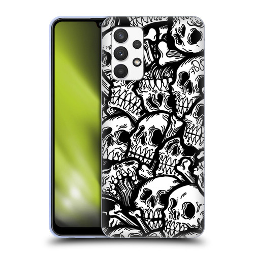 Matt Bailey Skull All Over Soft Gel Case for Samsung Galaxy A32 (2021)