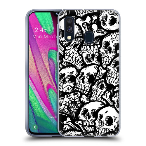Matt Bailey Skull All Over Soft Gel Case for Samsung Galaxy A40 (2019)