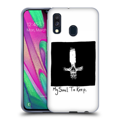 Matt Bailey Skull My Soul To Keep Soft Gel Case for Samsung Galaxy A40 (2019)