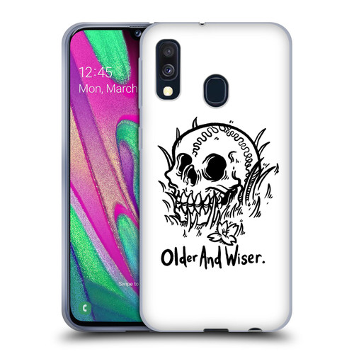 Matt Bailey Skull Older And Wiser Soft Gel Case for Samsung Galaxy A40 (2019)
