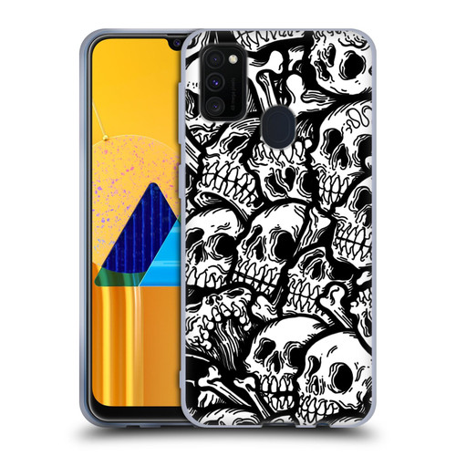 Matt Bailey Skull All Over Soft Gel Case for Samsung Galaxy M30s (2019)/M21 (2020)