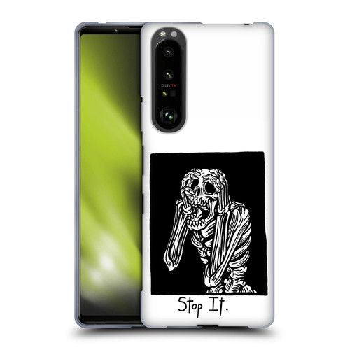 Matt Bailey Skull Stop It Soft Gel Case for Sony Xperia 1 III