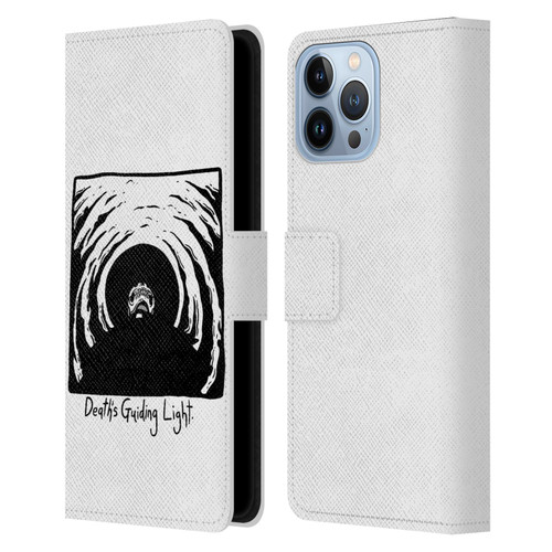 Matt Bailey Skull Deaths Guiding Light Leather Book Wallet Case Cover For Apple iPhone 13 Pro Max