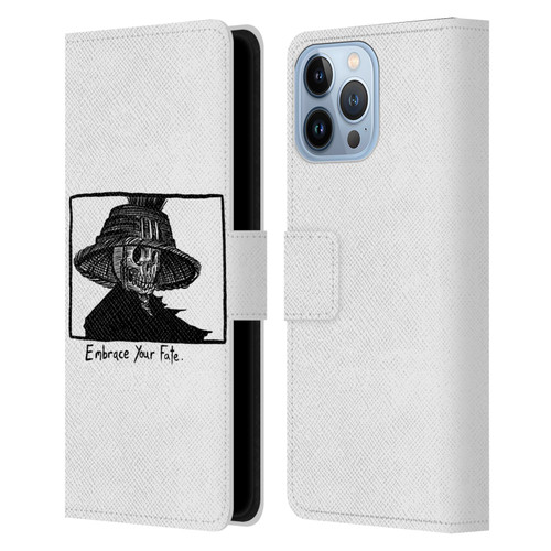Matt Bailey Skull Embrace Your Fate Leather Book Wallet Case Cover For Apple iPhone 13 Pro Max