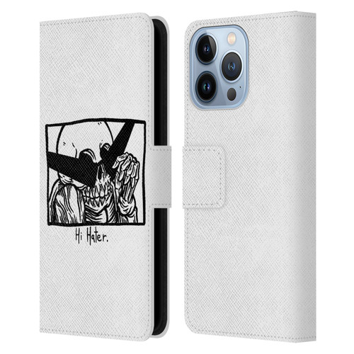 Matt Bailey Skull Hi Hater Leather Book Wallet Case Cover For Apple iPhone 13 Pro