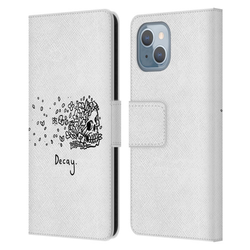Matt Bailey Skull Decay Leather Book Wallet Case Cover For Apple iPhone 14
