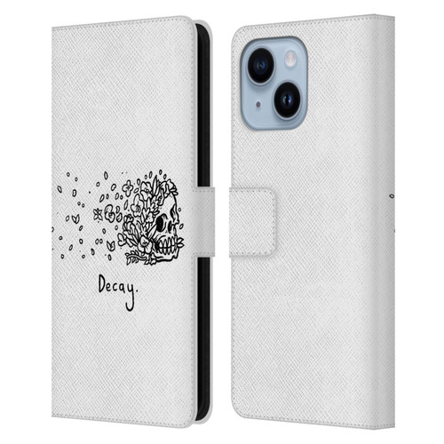 Matt Bailey Skull Decay Leather Book Wallet Case Cover For Apple iPhone 14 Plus