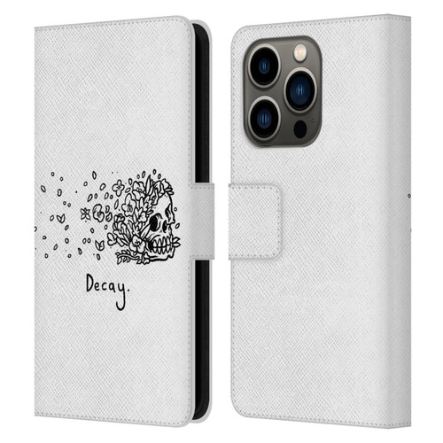 Matt Bailey Skull Decay Leather Book Wallet Case Cover For Apple iPhone 14 Pro