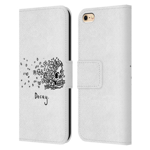 Matt Bailey Skull Decay Leather Book Wallet Case Cover For Apple iPhone 6 / iPhone 6s