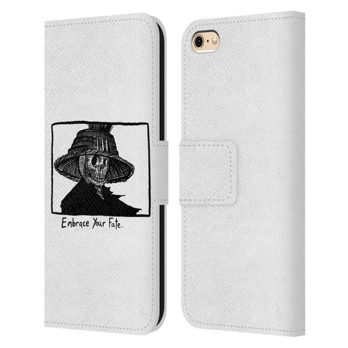Matt Bailey Skull Embrace Your Fate Leather Book Wallet Case Cover For Apple iPhone 6 / iPhone 6s