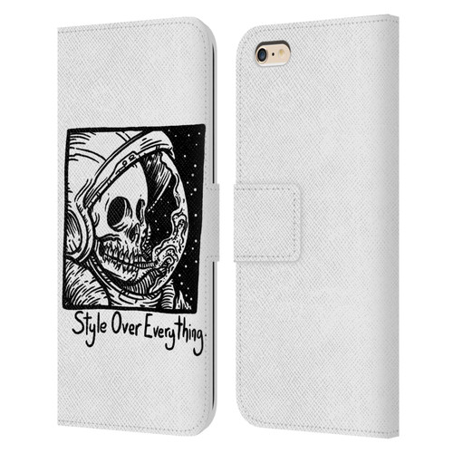 Matt Bailey Skull Style Over Everything Leather Book Wallet Case Cover For Apple iPhone 6 Plus / iPhone 6s Plus