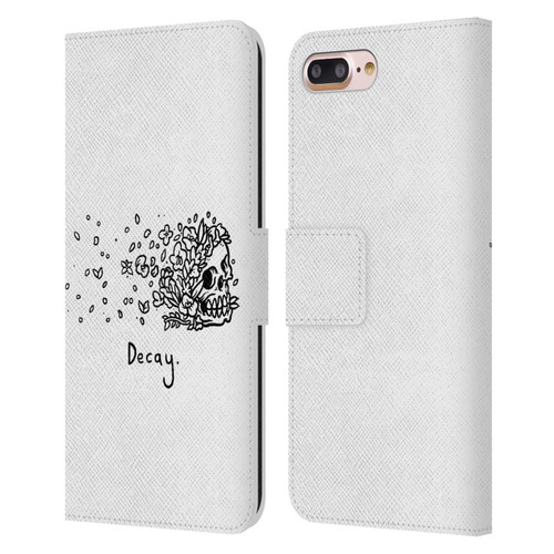 Matt Bailey Skull Decay Leather Book Wallet Case Cover For Apple iPhone 7 Plus / iPhone 8 Plus