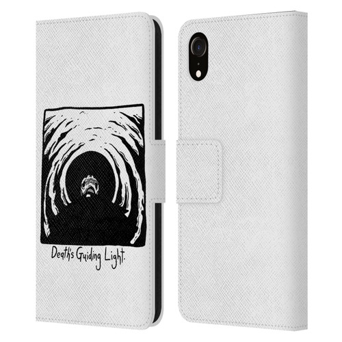 Matt Bailey Skull Deaths Guiding Light Leather Book Wallet Case Cover For Apple iPhone XR
