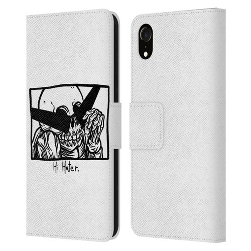 Matt Bailey Skull Hi Hater Leather Book Wallet Case Cover For Apple iPhone XR
