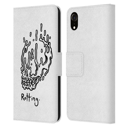 Matt Bailey Skull Rotting Leather Book Wallet Case Cover For Apple iPhone XR
