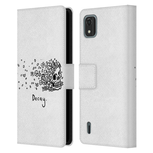 Matt Bailey Skull Decay Leather Book Wallet Case Cover For Nokia C2 2nd Edition