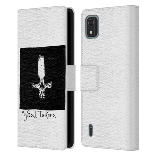 Matt Bailey Skull My Soul To Keep Leather Book Wallet Case Cover For Nokia C2 2nd Edition