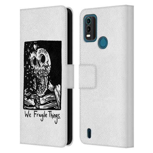 Matt Bailey Skull We Fragile Things Leather Book Wallet Case Cover For Nokia G11 Plus