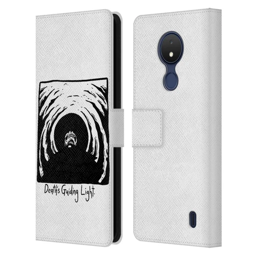 Matt Bailey Skull Deaths Guiding Light Leather Book Wallet Case Cover For Nokia C21