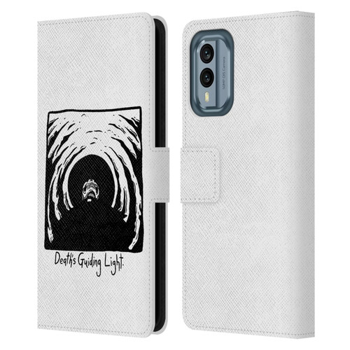 Matt Bailey Skull Deaths Guiding Light Leather Book Wallet Case Cover For Nokia X30