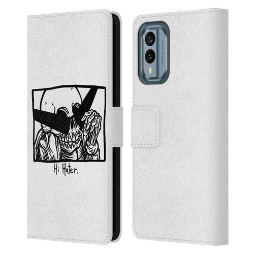 Matt Bailey Skull Hi Hater Leather Book Wallet Case Cover For Nokia X30