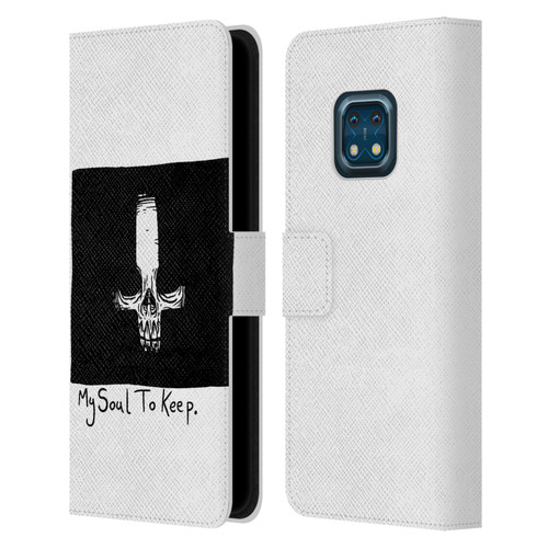 Matt Bailey Skull My Soul To Keep Leather Book Wallet Case Cover For Nokia XR20