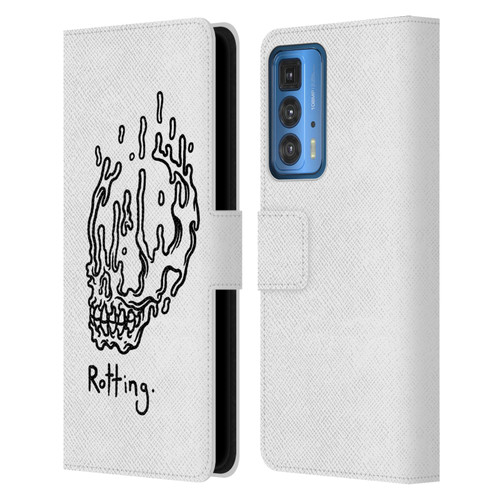 Matt Bailey Skull Rotting Leather Book Wallet Case Cover For Motorola Edge 20 Pro