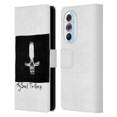 Matt Bailey Skull My Soul To Keep Leather Book Wallet Case Cover For Motorola Edge X30
