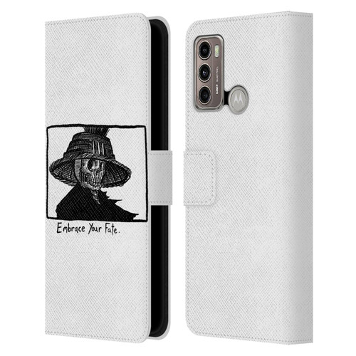 Matt Bailey Skull Embrace Your Fate Leather Book Wallet Case Cover For Motorola Moto G60 / Moto G40 Fusion