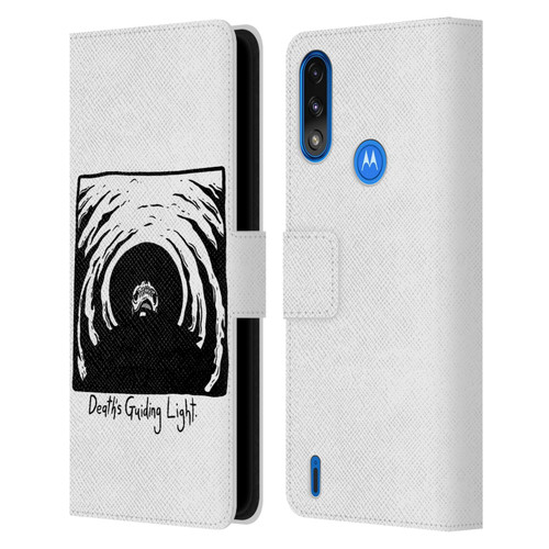 Matt Bailey Skull Deaths Guiding Light Leather Book Wallet Case Cover For Motorola Moto E7 Power / Moto E7i Power