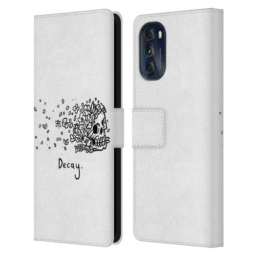 Matt Bailey Skull Decay Leather Book Wallet Case Cover For Motorola Moto G (2022)