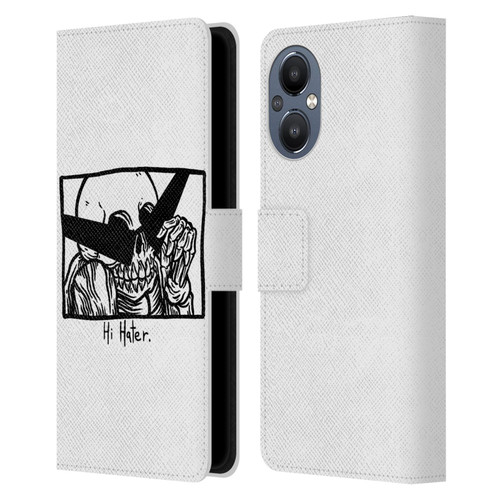 Matt Bailey Skull Hi Hater Leather Book Wallet Case Cover For OnePlus Nord N20 5G