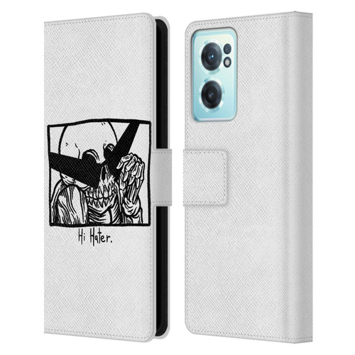 Matt Bailey Skull Hi Hater Leather Book Wallet Case Cover For OnePlus Nord CE 2 5G