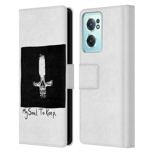 Matt Bailey Skull My Soul To Keep Leather Book Wallet Case Cover For OnePlus Nord CE 2 5G