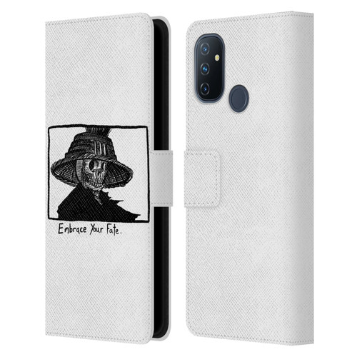 Matt Bailey Skull Embrace Your Fate Leather Book Wallet Case Cover For OnePlus Nord N100